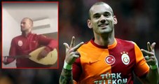 Sneijder'in Canlı Yayında Saz Çalması Sosyal Medyayı Salladı