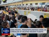 Saksi: Cebu Pacific, pinagpapaliwanag dahil sa cancelled at delayed holiday flights