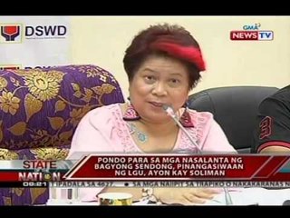 SONA: Pondo para sa mga nasalanta ng bagyong Sendong, pinangasiwaan ng LGU, ayon kay Soliman