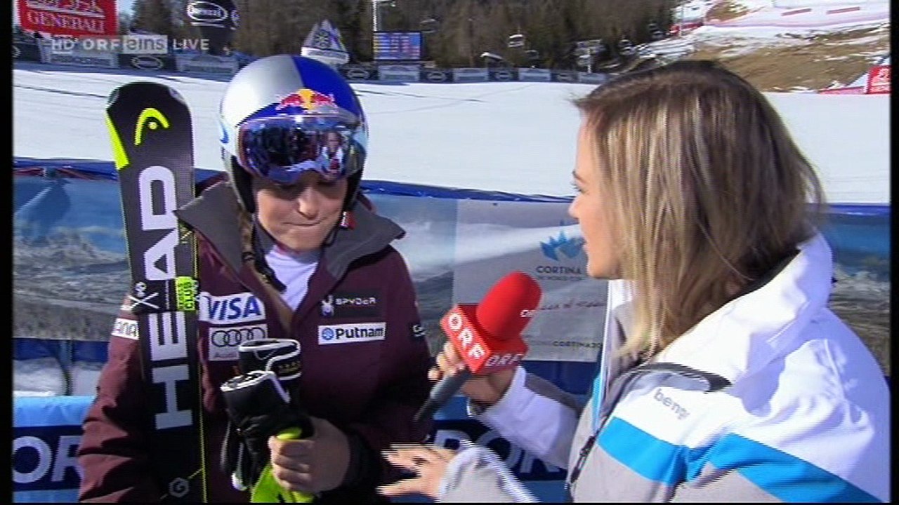 Lindsey Vonn Cortina Interview (DH)