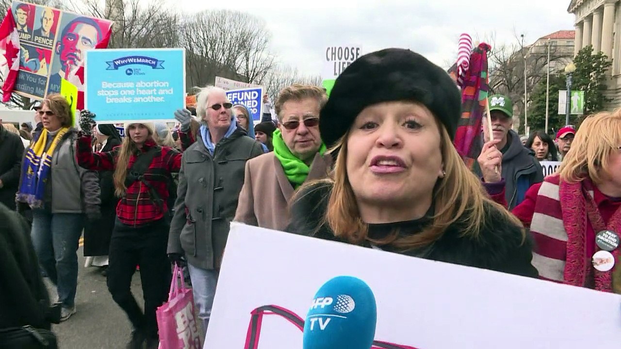 Zehntausende Abtreibungsgegner protestieren mit Trumps Rückhalt