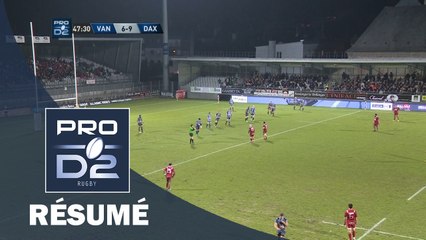 PRO D2 - Résumé Vannes-Dax: 16-22 - J19 - Saison 2016/2017