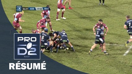 PRO D2 - Résumé Agen-Bourgoin: 34-0- J19 - Saison 2016/2017