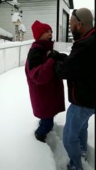 My 78 year old Grandma wanted to make a snow angel.