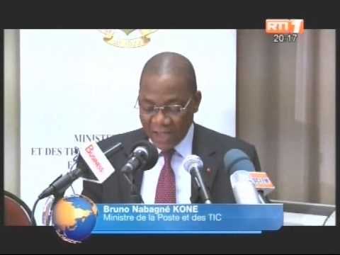 Le ministre de la poste et des TIC Koné Bruno dresse le bilan de son ministère à la presse