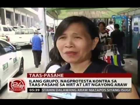 24 Oras: Ilang grupo, nagprotesta kontra sa taas-pasahe sa MRT at LRT