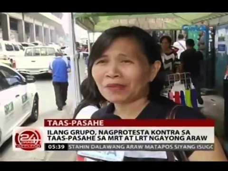 24 Oras: Ilang grupo, nagprotesta kontra sa taas-pasahe sa MRT at LRT