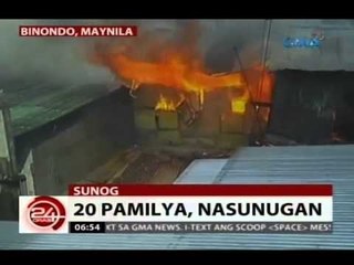 24 Oras: 20 pamilya, nasunugan sa Binondo, Maynila