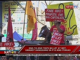 Download Video: SONA: Taas-pasahe sa LRT at MRT, sinalubong ng kabi-kabilang protesta