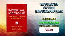 Internal Medicine A Guide to Clinical Therapeutics 1st Edition