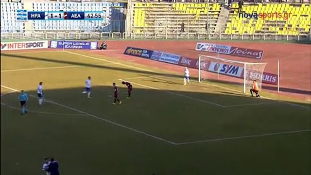 Ηρακλής 1-1 ΑΕΛ Λάρισα - Το αυτογκολ του Βασίλη Ρέντζα - 28.01.2017