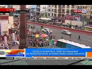 NTG: Escolta sa Maynila, hindi na daraanan ng prusisyon dahil sa nangyaring sunog kahapon