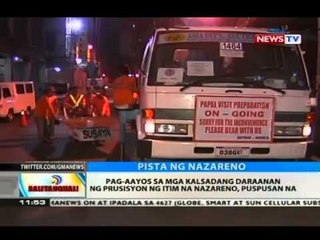 Pag-aayos sa mga kalsadang daraanan ng prusisyon ng Itim na Nazareno, puspusan na