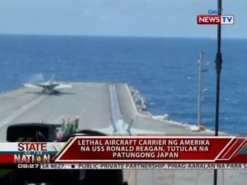 Lethal aircraft carrier ng Amerika na USS Ronald Reagan, tutulak na patungong Japan
