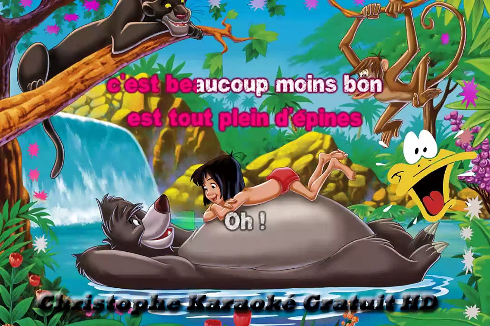 Le livre de la Jungle - Il en faut peu pour être heureux KARAOKE /  INSTRUMENTAL - Vidéo Dailymotion