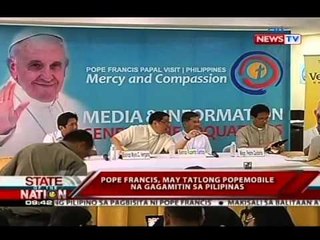 SONA: Pope Francis, may tatlong popemobile na gagamitin sa Pilipinas