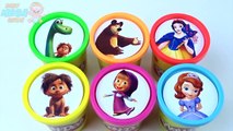 Сups Stacking Toys Play Doh Clay Masha Bear Princess Disney Sofia the First Good Dinosaur
