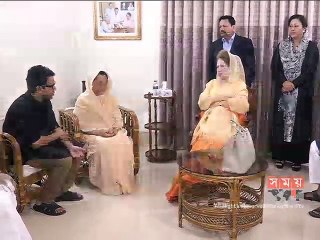 প্রয়াত সাবেক মন্ত্রীর বাসায় গেলেন খালেদা জিয়া