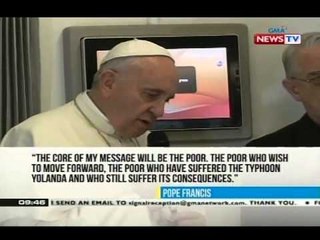 NTG: Mga kapus-palad at biktima ng kalamidad, pakay ni Pope Francis sa PHL
