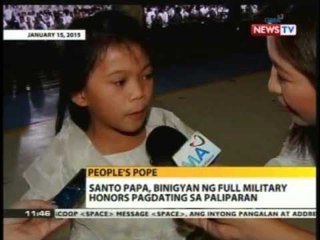 Santo Papa, binigyan ng full military honors pagdating sa paliparan