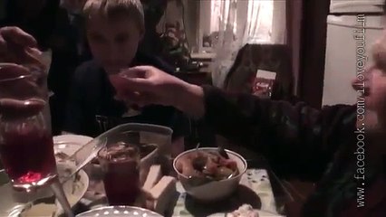 Бабушка поздравила внука