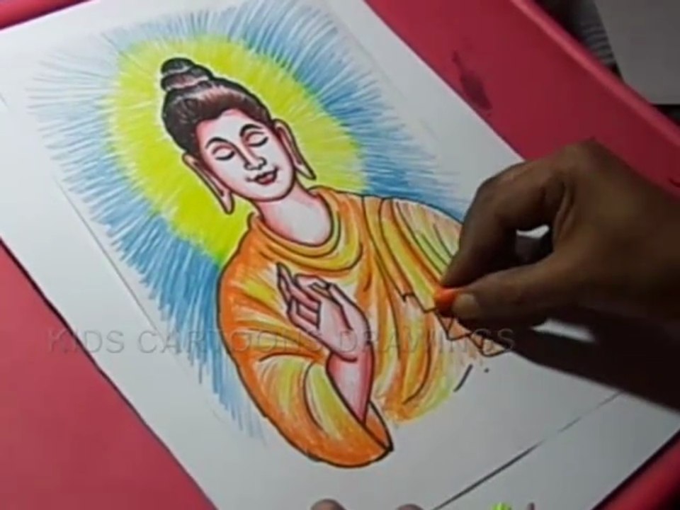 How to Draw Lord Buddha Drawing Step by step - video Dailymotion