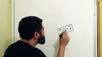 Transformando desenho em dinheiro.