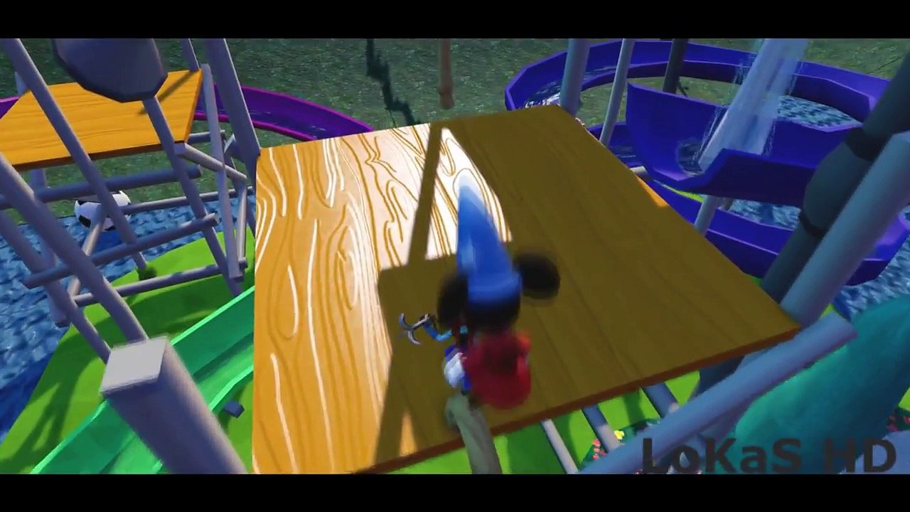 Disney Pixar Cars Mickey Mouse & Frozen Anna having fun with Lightning McQueen and Holley Shiftwell