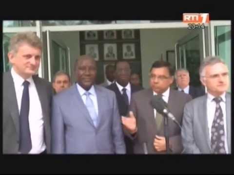 le 1er ministre Kablan Duncan a reçu l'AFD et une entreprise de construction de pont métallique