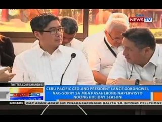 NTG: Cebu Pacific CEO & pres. Lance Gokongwei, nag-sorry sa mga naperwisyo noong holiday season