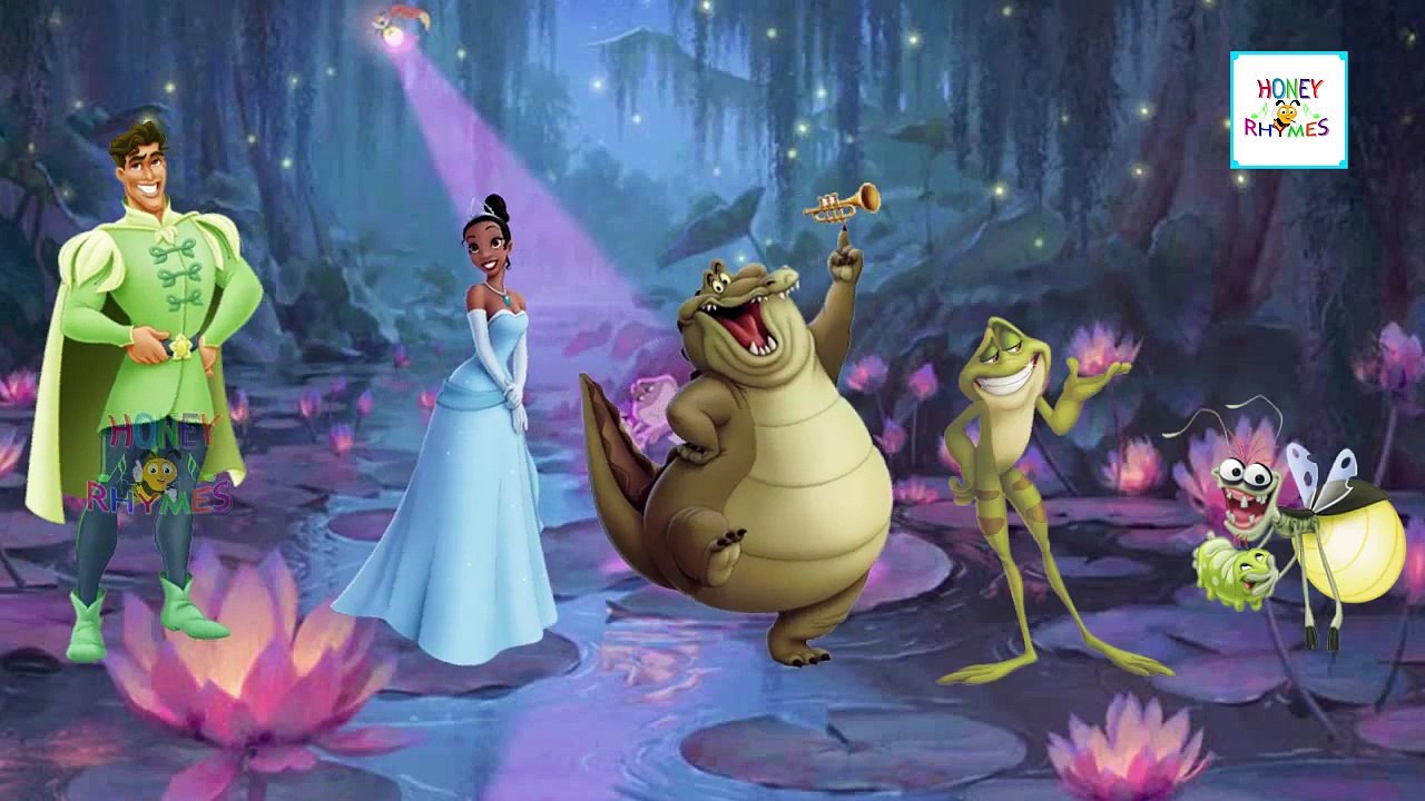 Finger семья в Priencess и семейные песни Лягуш...