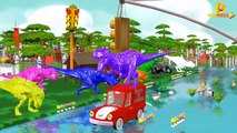 Mega 3D Dinosaurs Colors | Gorilla Colors Song | Nursery Rhymes | Bingo By Gorilla | Kids Songs