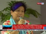 Sec. Soliman, itinangging itinago ng DSWD ang mga street family sa Roxas Blvd. mula kay Pope Francis
