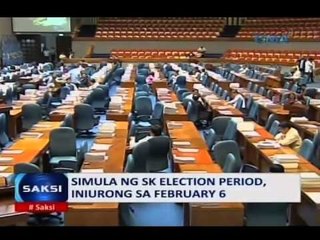 Saksi: Simula ng SK election period, iniurong sa February 6