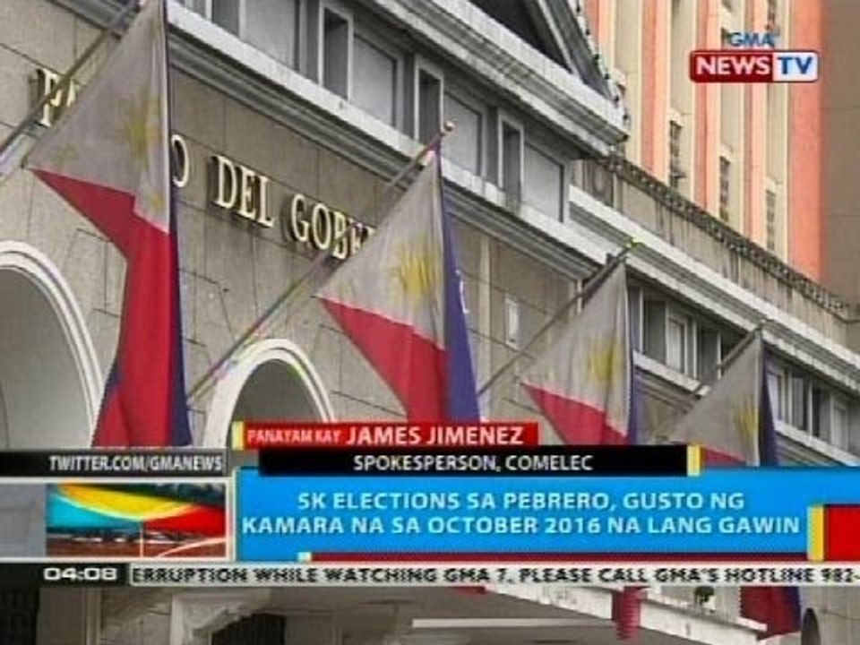 SK elections sa Pebrero, gusto ng Kamara na sa October 2016 na lang gawin