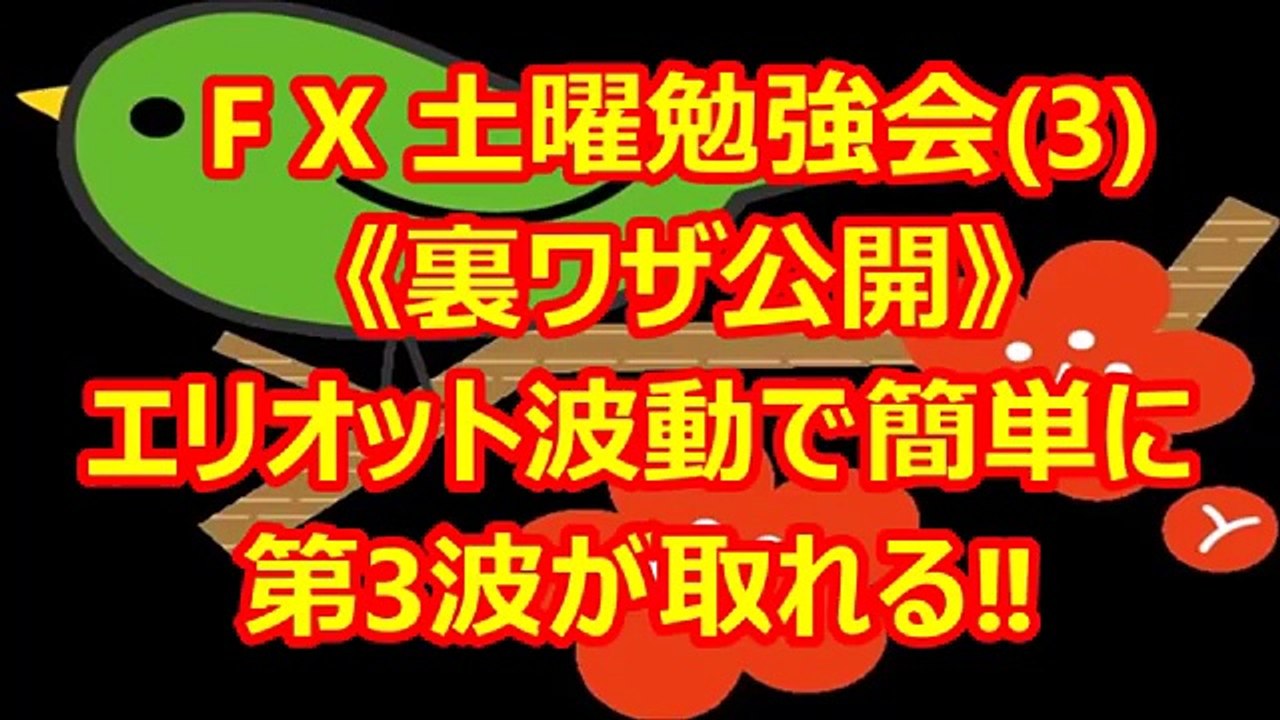 FX土曜勉強会《3》裏ワザ エリオット波動の第3波を獲れ！