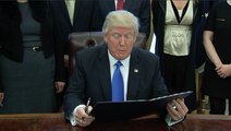 Trump signs executive orders on lobbying restrictions and Islamic State strategy