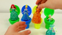 Disney Princess Dress up Magic Clip Dresses And Toy Toilet Surprise Toys