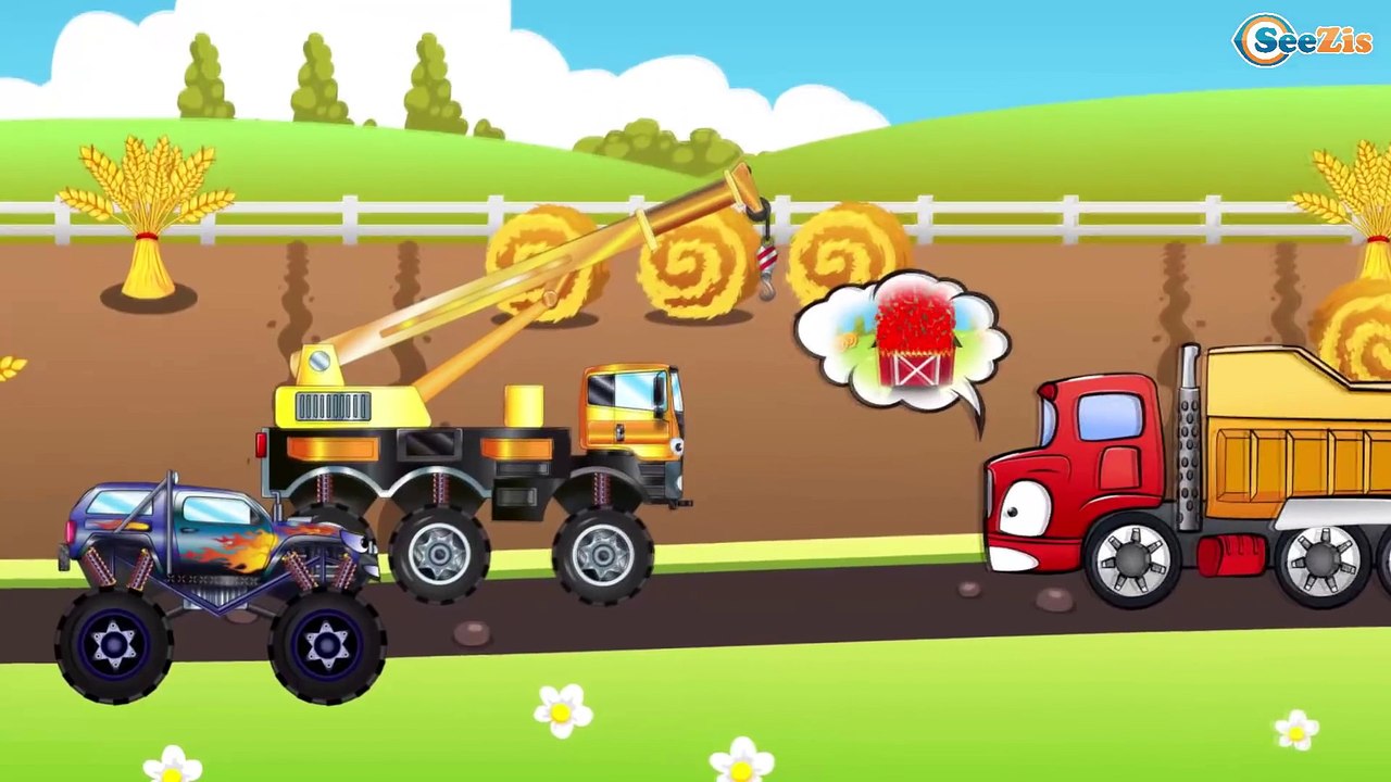 Akıllı Arabalar - Yarış arabası, Kamyon ve Vinç - Eğitici Çizgi Film - Video for Kids