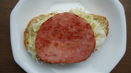 Ham's open sand Japanese food ハムのオープンサンド