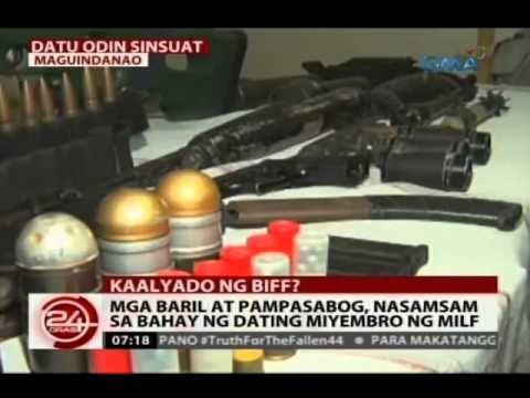 24Oras: Mga baril at pampasabog, nasamsam sa bahay ng dating miyembro ng MILF