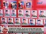 24Oras: Sympathy walk, alay sa 44 na PNP-SAF na napatay sa engkwentro sa Maguindanao