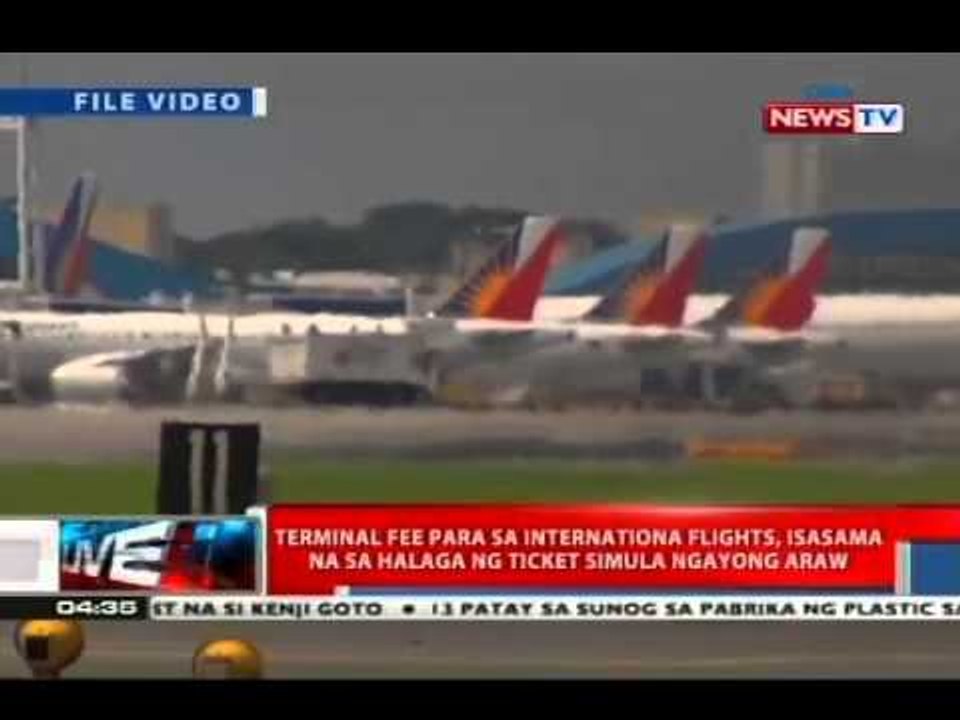 NTVL: Terminal fee para sa Int'l flights, isasama na sa halaga ng ticket
