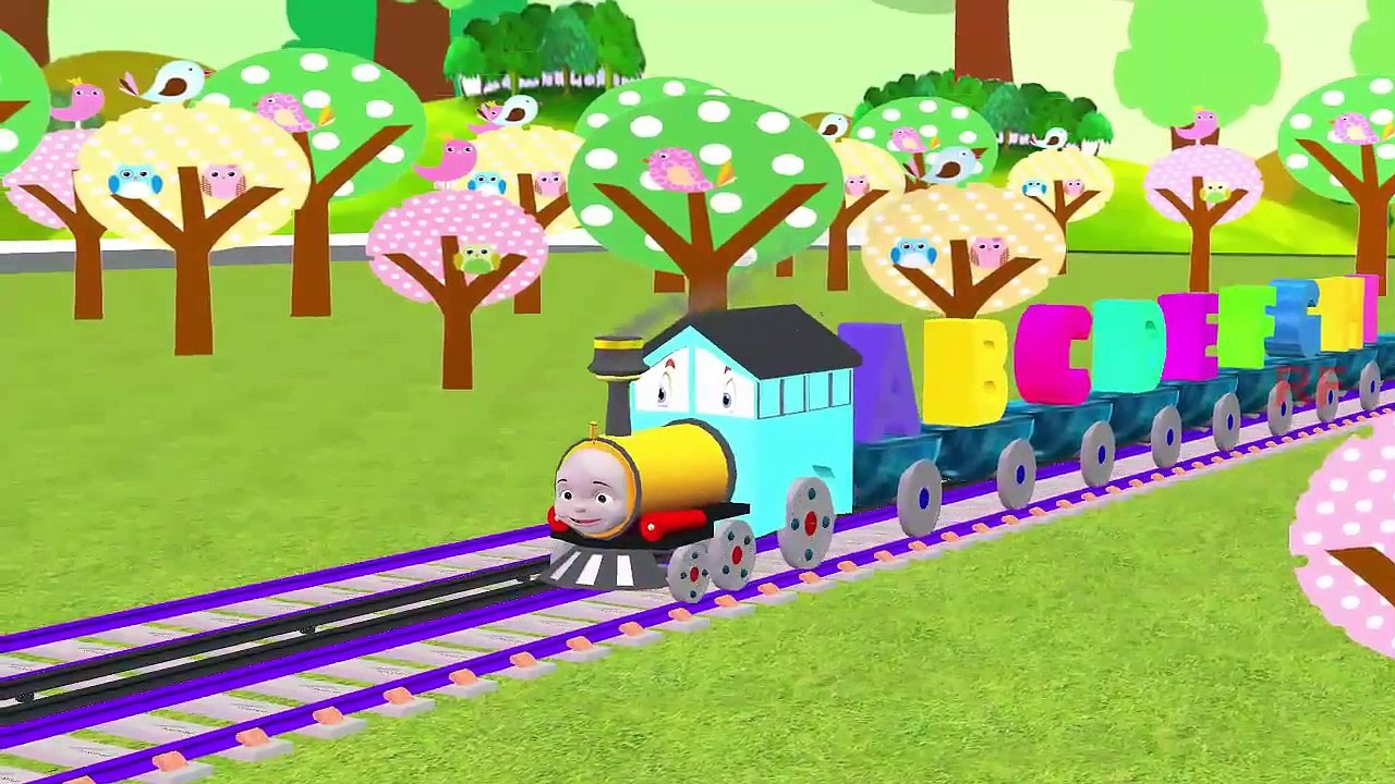 Phonics Song For Little Kids | ABC On Train Songs | Funny 3D Animation Pre School Kids Songs