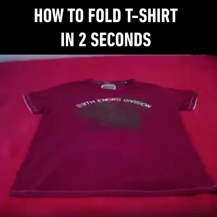 HOW TO FOLD T-SHIRT IN 2 SECONDS