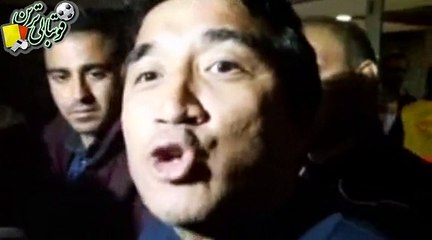 درگیری لفظی خداداد عزیزی با خبرنگاران