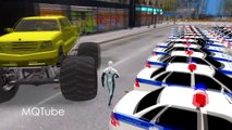 Cars Cartoon with White Spiderman - Police Car for Kids Nursery Rhymes Songs for Children