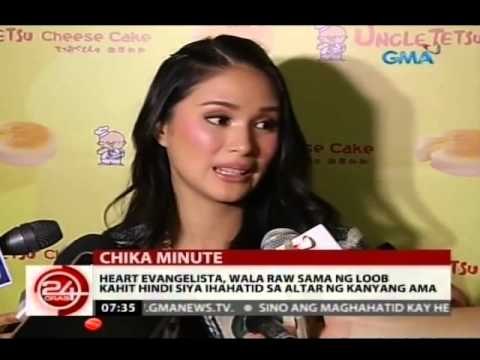 24 Oras: Heart Evangelista, wala raw sama ng loob kahit hindi siya ihahatid sa altar ng kanyang ama