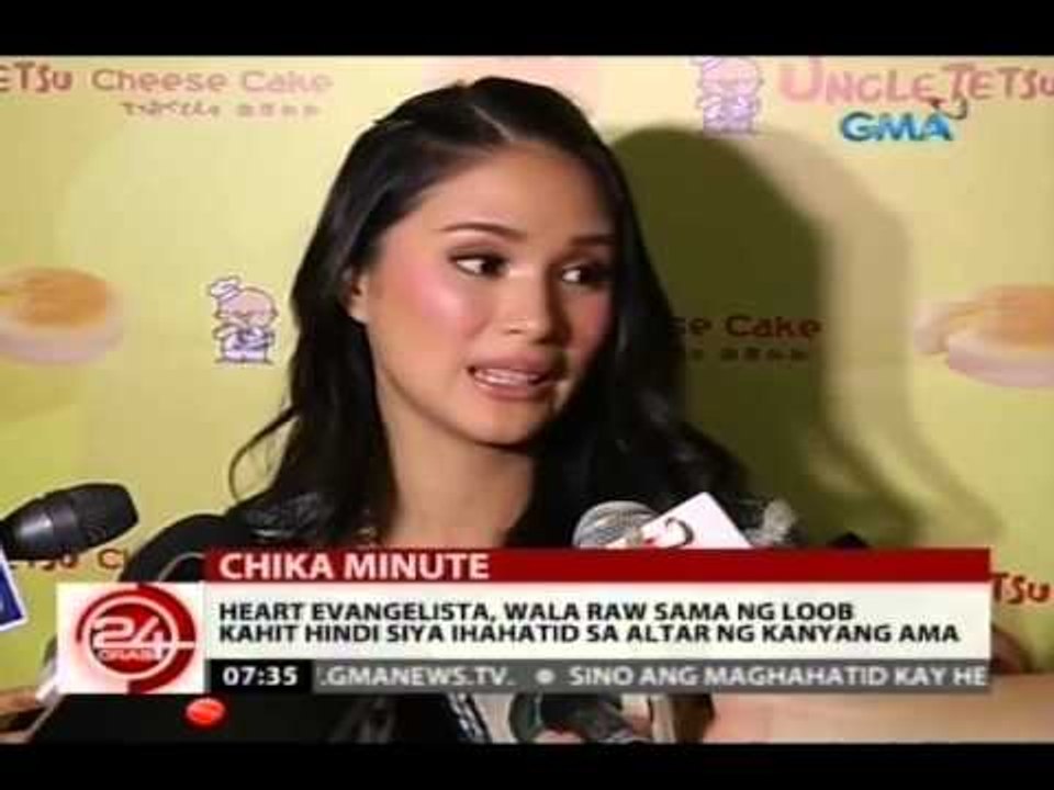 24 Oras: Heart Evangelista, wala raw sama ng loob kahit hindi siya ihahatid sa altar ng kanyang ama