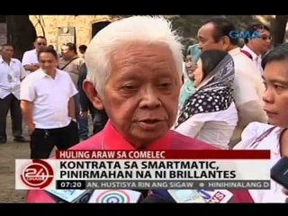 24 Oras: Comelec Chairman Brillantes, natapos na ang termino ngayong araw